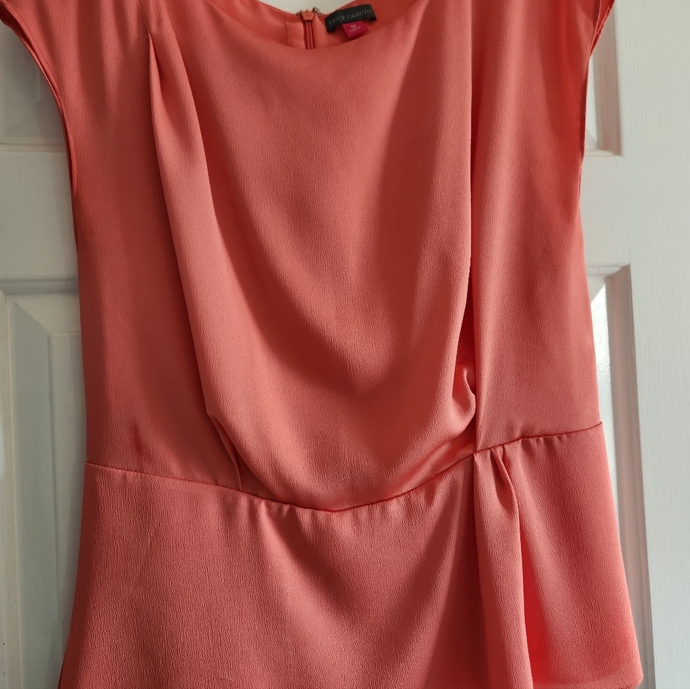 Vince Camuto Coral Drape Blouse